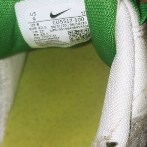 Nike White and Green Athletic Shoes